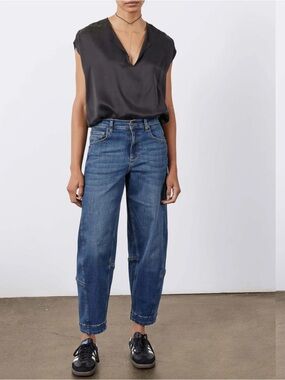 Ruti Barrel Women’s Classic wide leg Jeans chic staple capsule